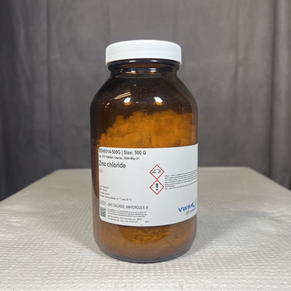 ZINC CHLORIDE, 500 GM REAGENT 