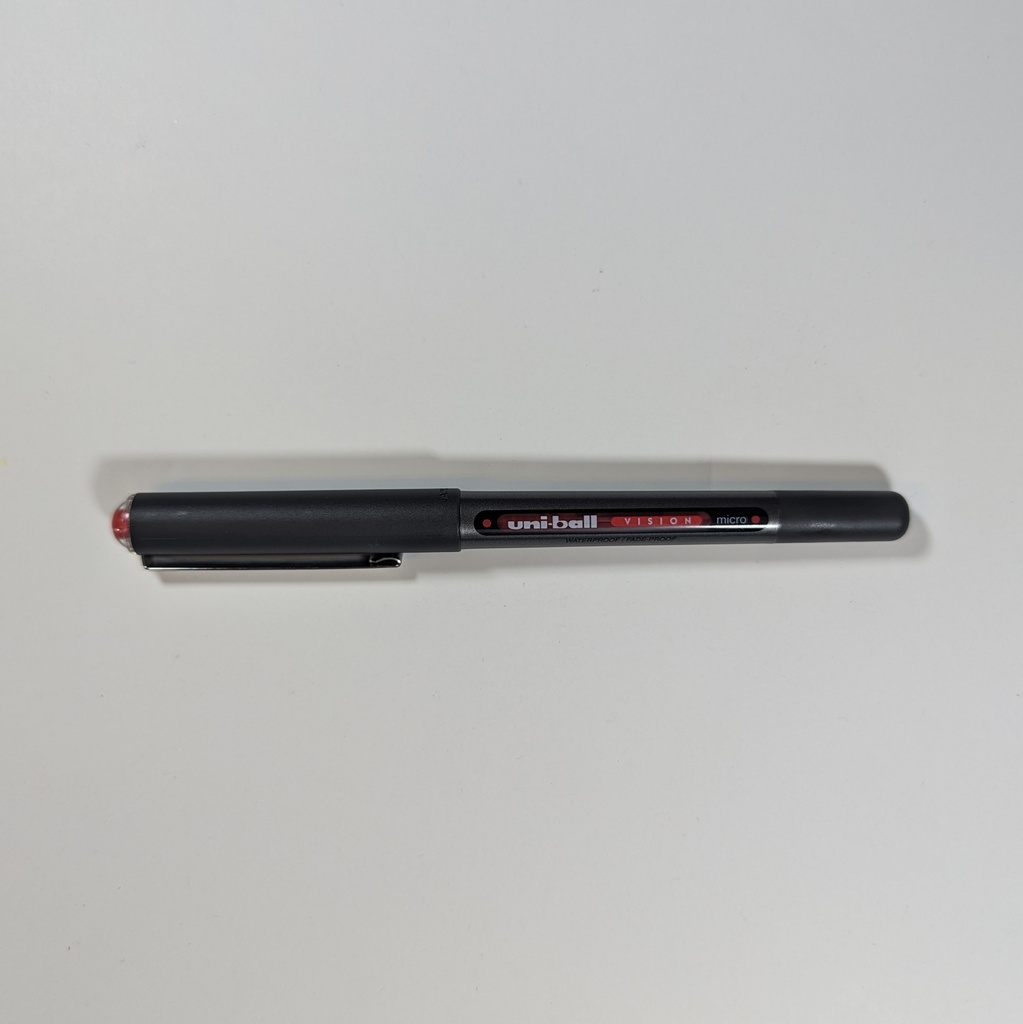 PEN, UNIBALL VISION RED MICRO 